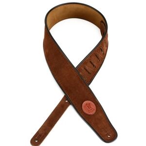 Levy's Suede Leather Guitar Strap, Brown, Adjustable 38"-53" Length, New